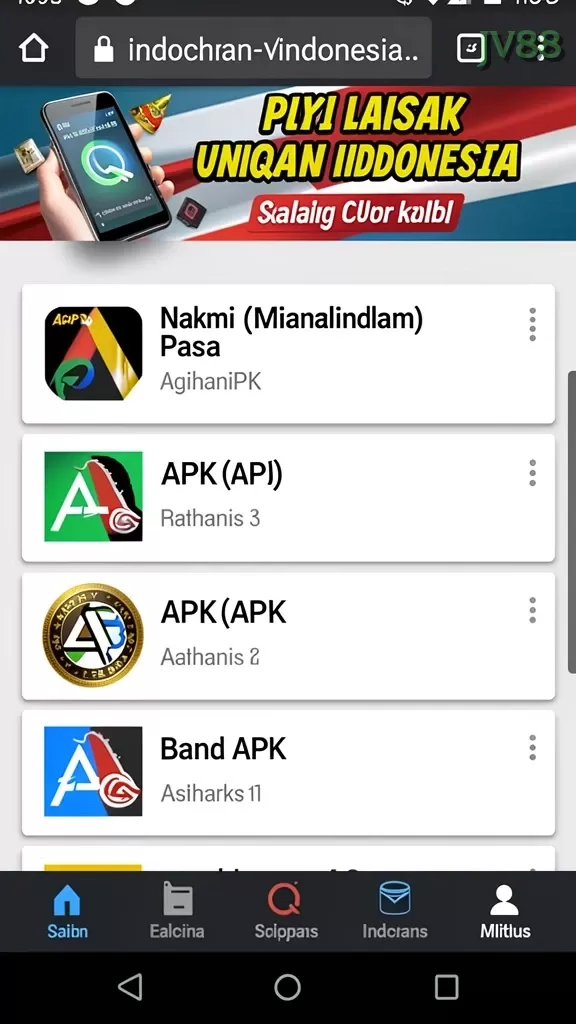 Cuplikan layar 8768 — menu navigasi
