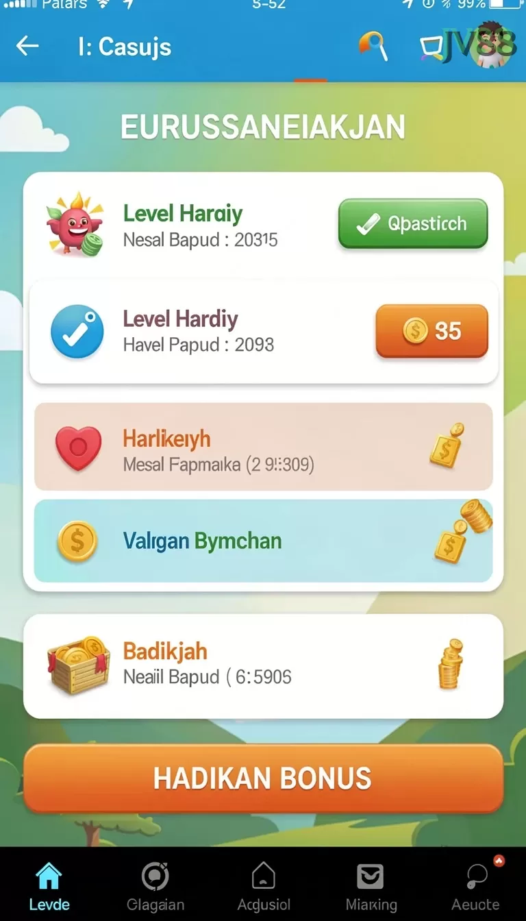 Cuplikan layar FEATURES — menu navigasi