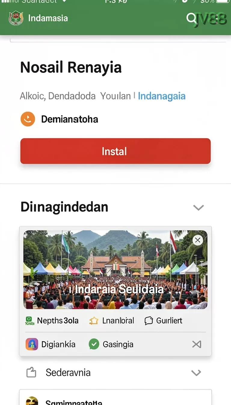 Cuplikan layar INIBET — menu navigasi